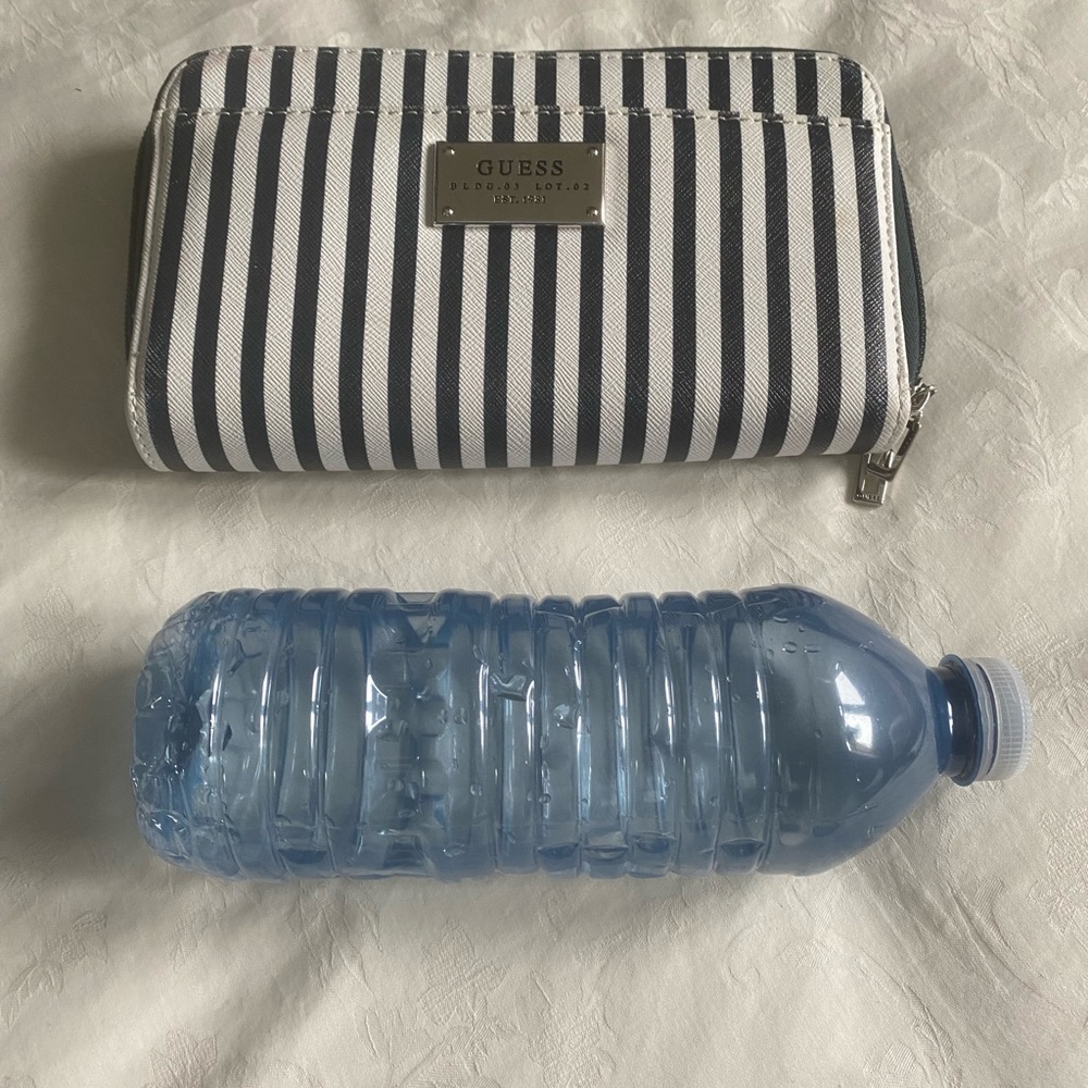 GUESS Striped navy & white Clutch/wallet $25